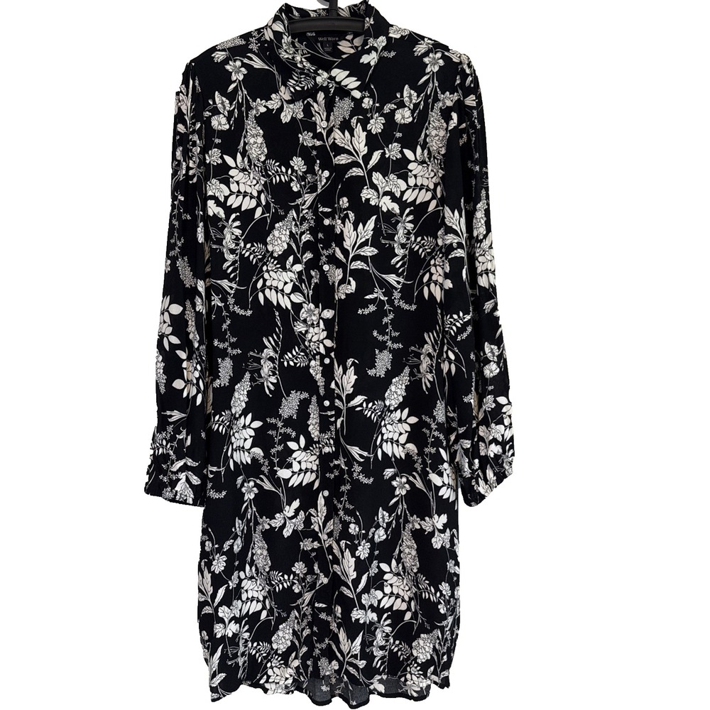 Womens Floral Lightweight Button Midi Dress Size L Whimsical Cottagecore Fairy